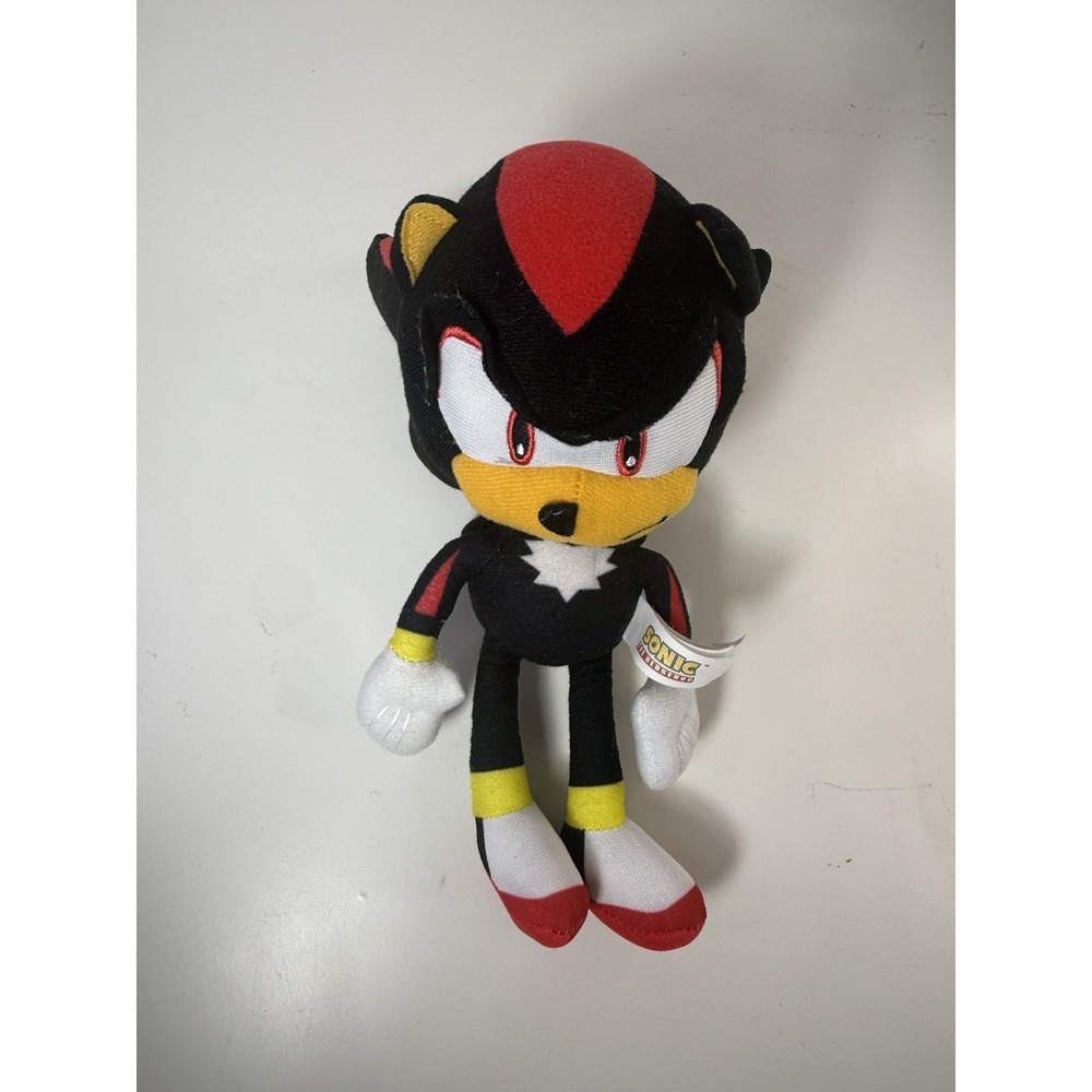 Shadow Sonic the Hedgehog Plush Toy 8" Black. Soft Stuffed Animal